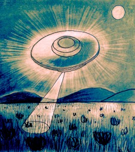 Flying Saucer Art by Luther Birdmaker Soulsalight Member
